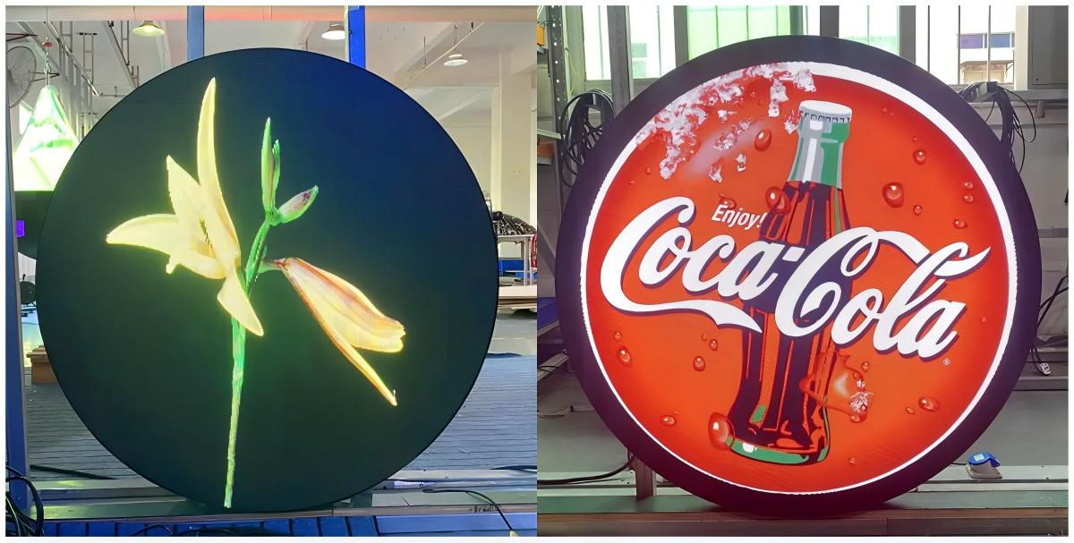 Logo Sign Circle Round LED Display Diameter 1.5 M LEDdisplay