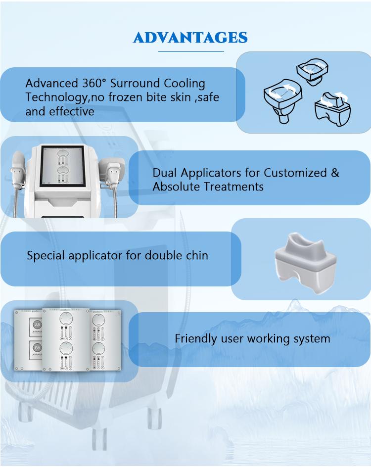 Weight Loss Cryolipolysis Slimming Machine 6 Handles Fat Cooling Therapy