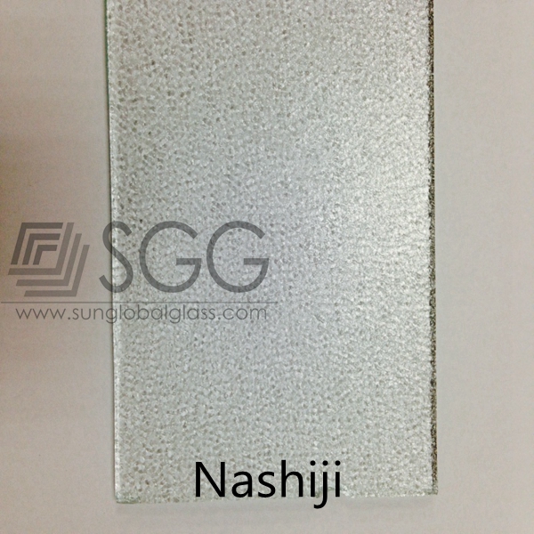 high quality Nashiji pattern tempered glass