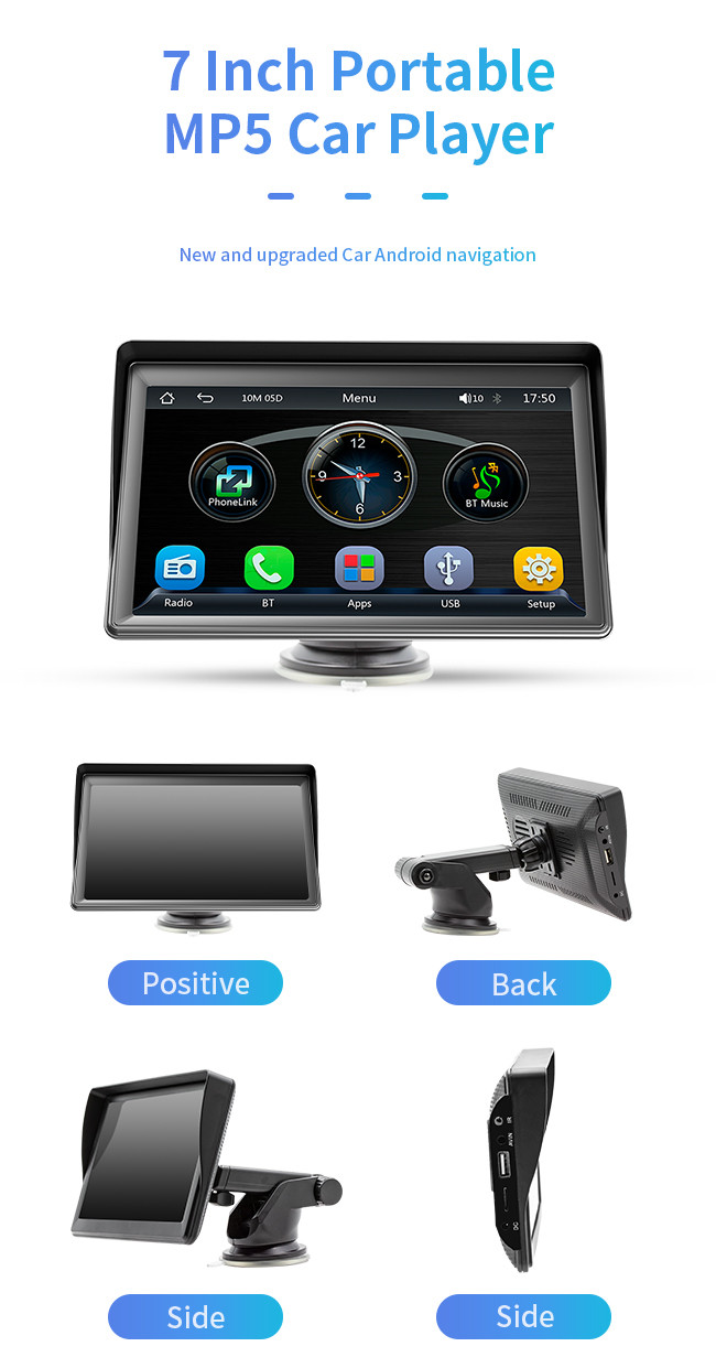 1024x600 Portable Car GPS Navigation 7 Inch Large Screen MP5 WiFi Video Player