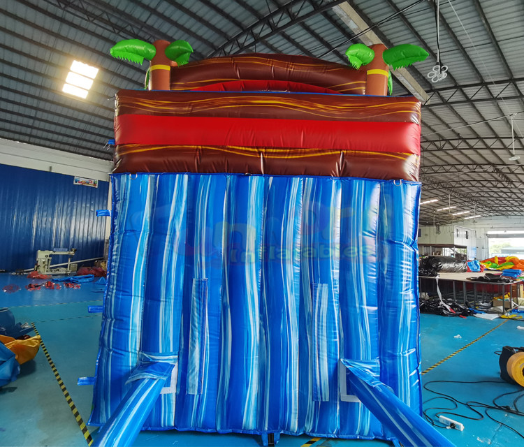 Colorful 18OZ PVC Outdoor Inflatable Water Slides For Public