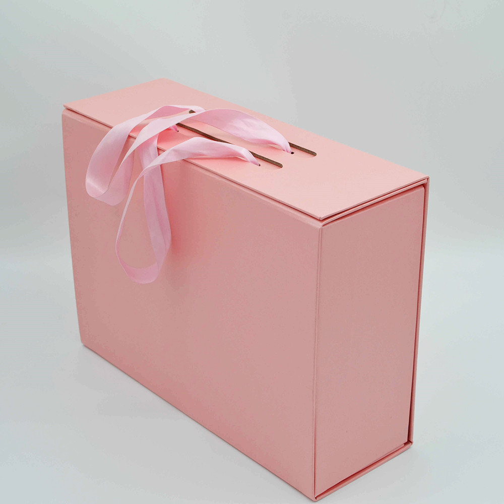 Custom Foldable Magnetic Box PMS Cardboard Folding Gift Luxury With Ribbon ISO9001