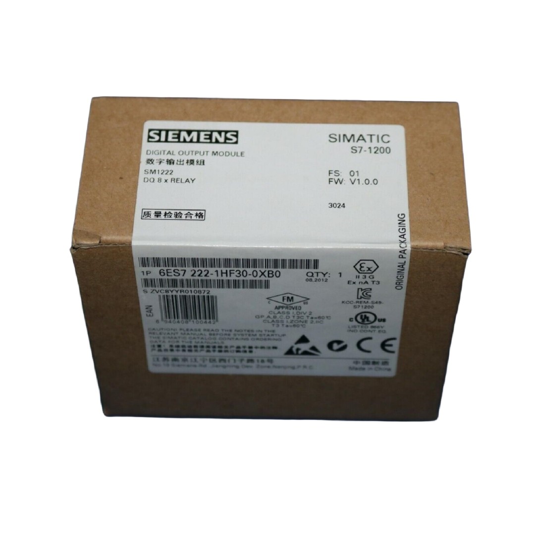 SIEMENS SIMATIC PLC 6ES7 222-1HF30-0XB0 SM 1222 8 x Relay Output Signal modules
