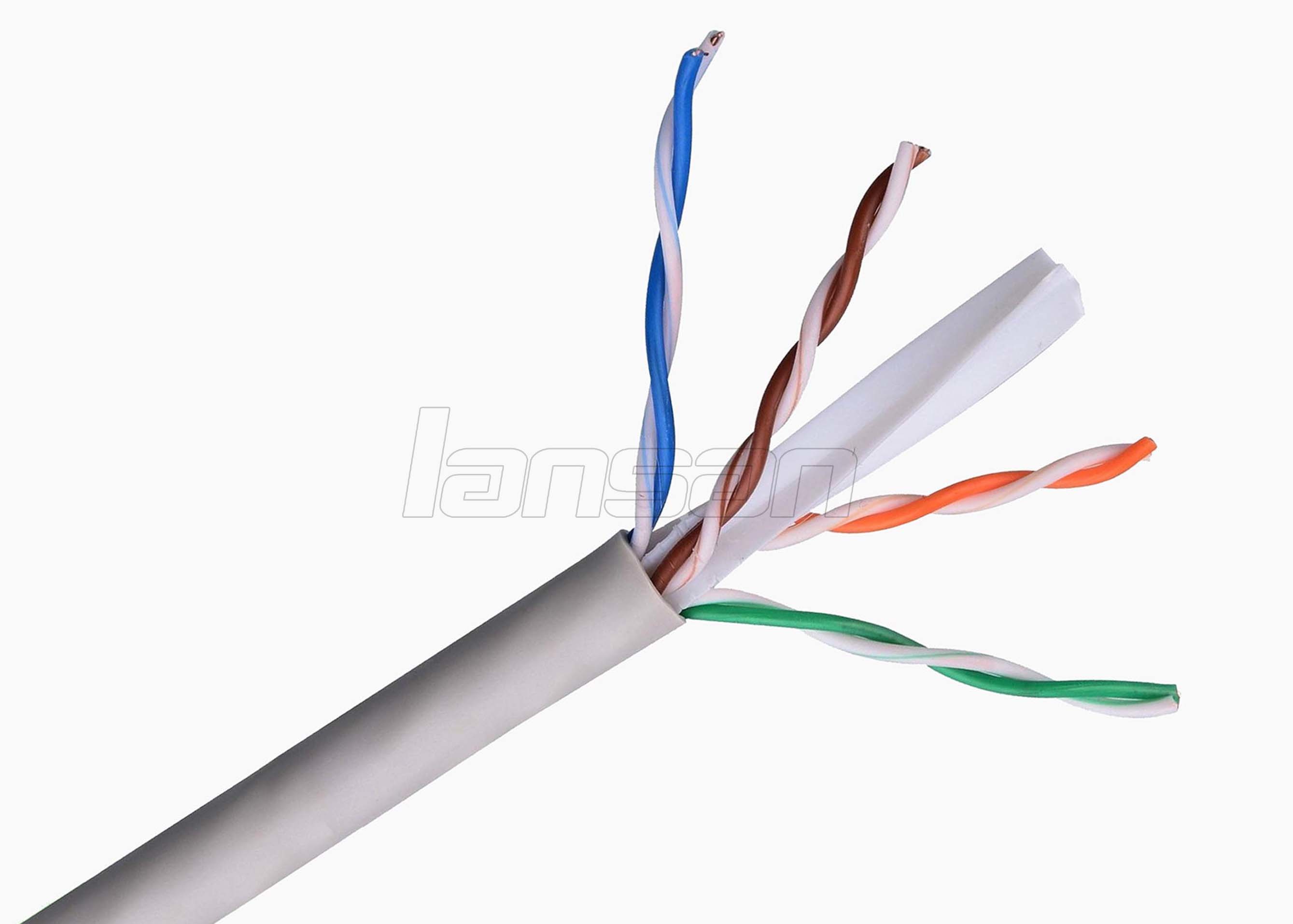 4 Pair Twister Cat6 UTP Lan Cable Roll 0.57mm BC 305m PE Cross Shielded