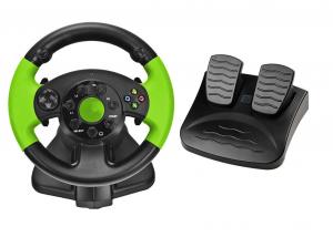 China PC / X-INPUT / P3 / XBOX 360 All in One VIdeo Game Steering Wheel with Foot Pedal on sale