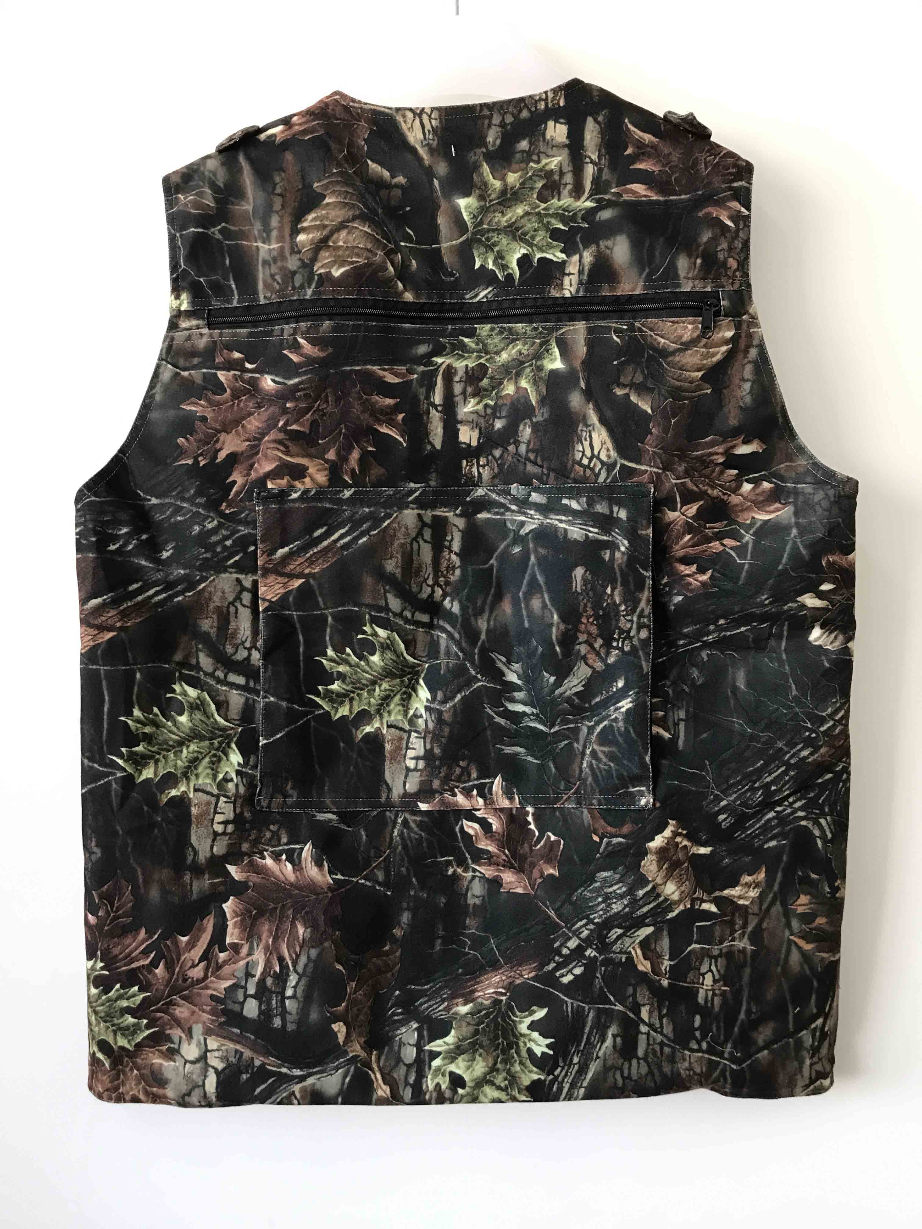 Mens camo vest 031 in mercerized cotton fabric, jungle camouflage, S-3XL