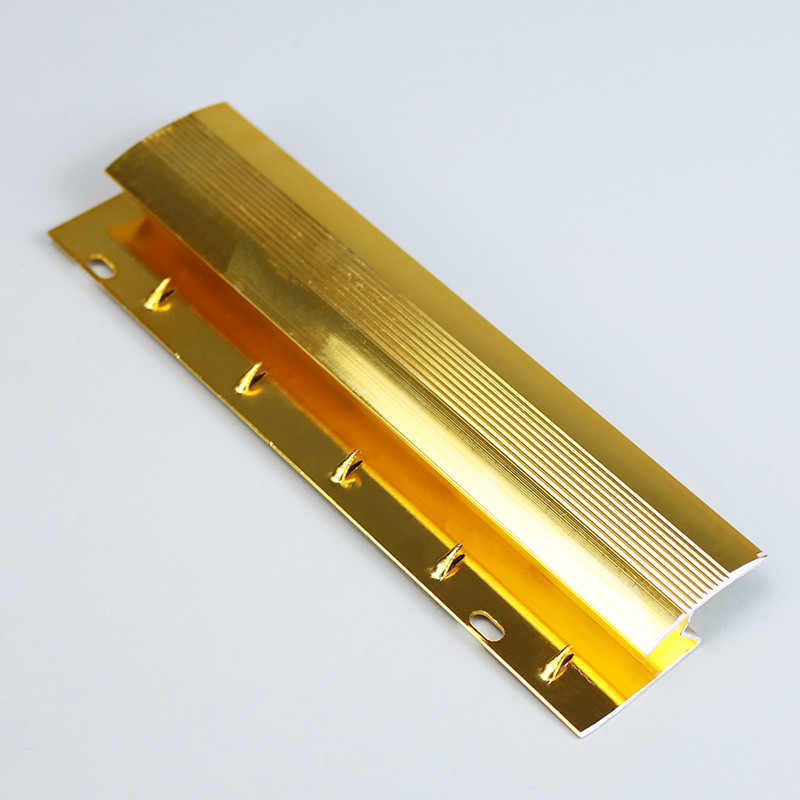 Gold aluminum with single row nail smetal carpet edging tile trim gripper