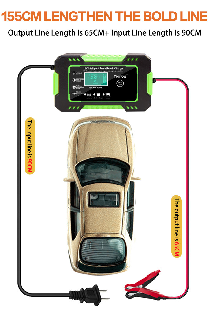 Pulse Repair Motorcycle Lead Acid Battery Charger 12V 6A