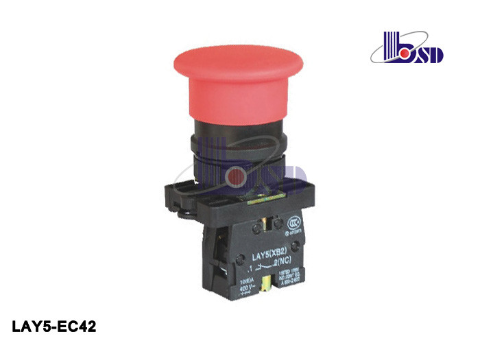 Professional Red Mushroom Head Push Button Switch LAY5（XB2）-EC42