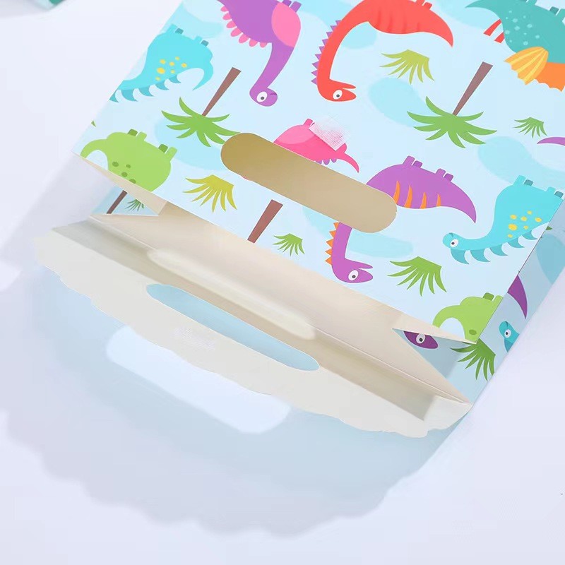 Custom Printed Small Goodie Kids Gift Kraft Paper Goody Bags For Birthday Parties