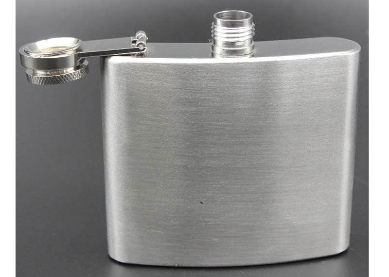 Environmental Protection 1- 18 Oz Hip Flask Plastic Cover Stainless Steel Jug