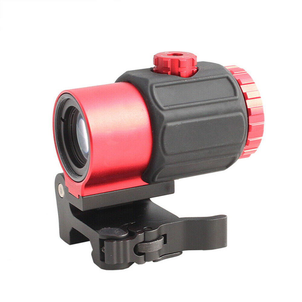 G43 Tactical 3x Magnifier Scope Sight With Switch Shift To Side QD Mount Tan Color