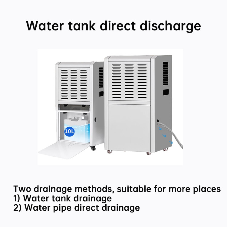 480L Commercial Dehumidifier High-efficiency Humidity Moisture Absorber Large Spaces Up To 500 M² With Drain Hose