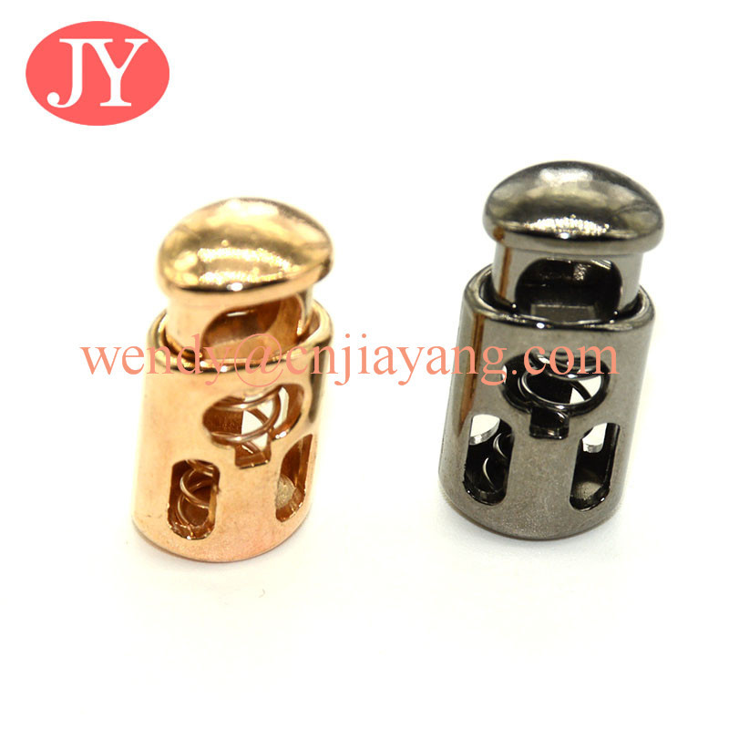 jiayang Wholesale antique brass metal draw cord end lock stopper