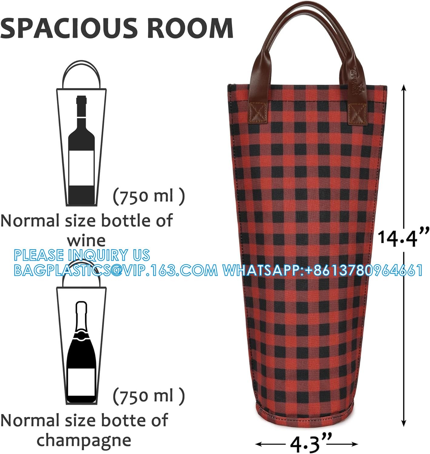 Single Wine Gift Tote Bag, Insulated Padded Thermal Wine Bottle Carrying Cooler Carrier For Travel, Picnic, Gift