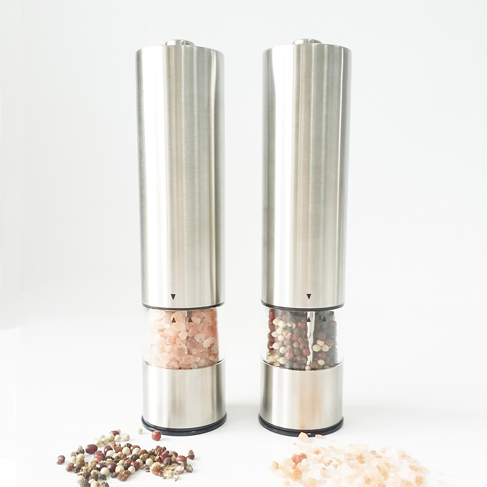 Electric Stainless Steel Salt and Pepper Grinder for Kitchen Spice Grinding Mills Type