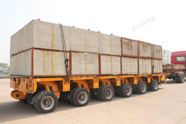 16 Axles 8 Line Hydraulic Modular Heavy Equipment Trailers Large Generator Transport