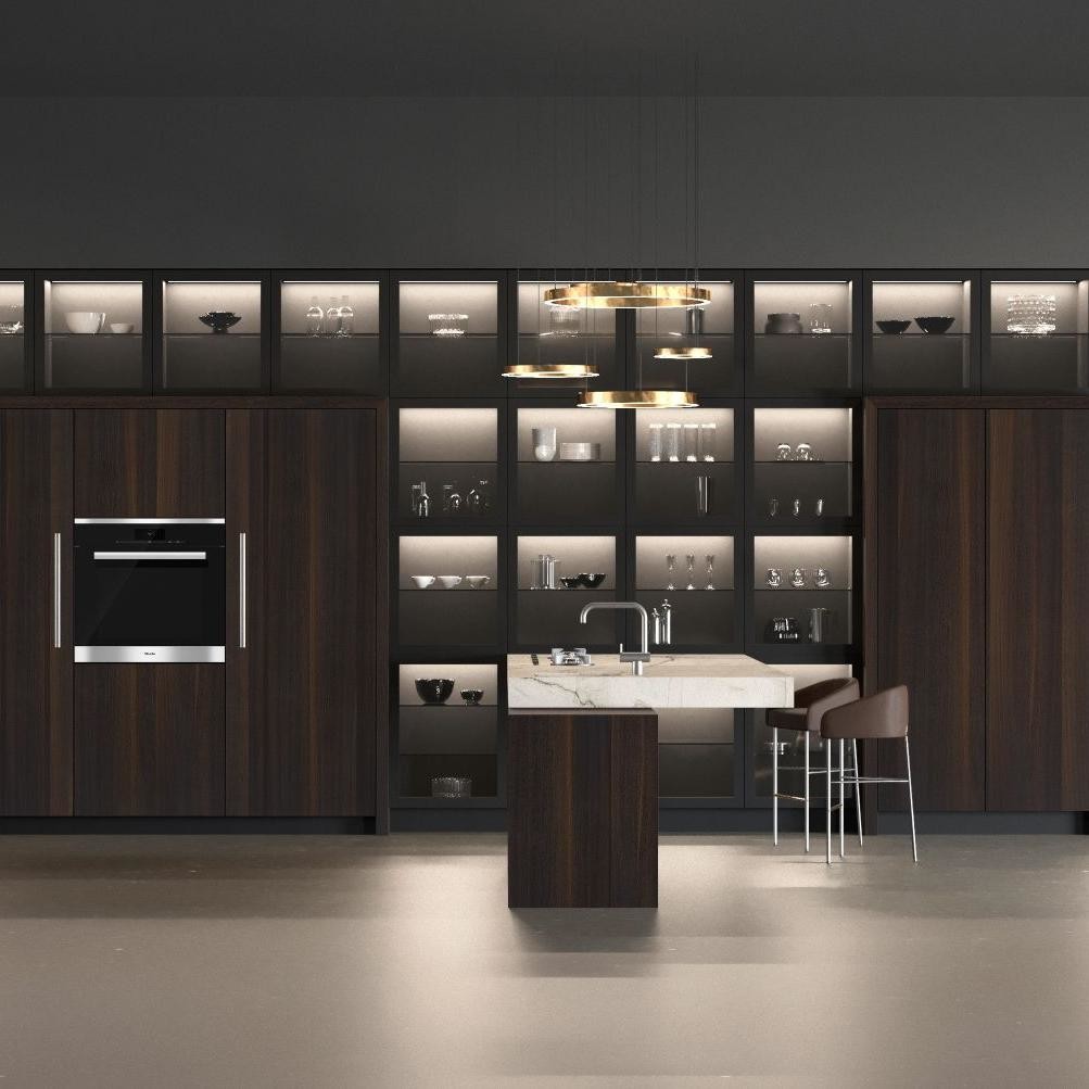 Kitchen Furniture Luxury Wooden Wall Hanging Smart Custom Home Modular Kitchen Cabinet Modern Design