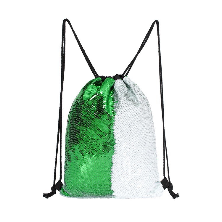 Magic Sparkling Blank Sublimation Items Sequin Drawstring Bag