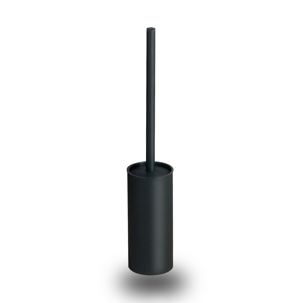 High Grade Black Wall Mounted Toilet Brush With Holder Custom Logo