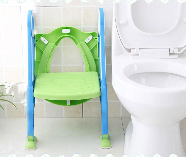 Plastic 2 in 1 Potty Training Toilet for Kids Anti-Slip Pad Step Stool Toddler Toilet Seat
