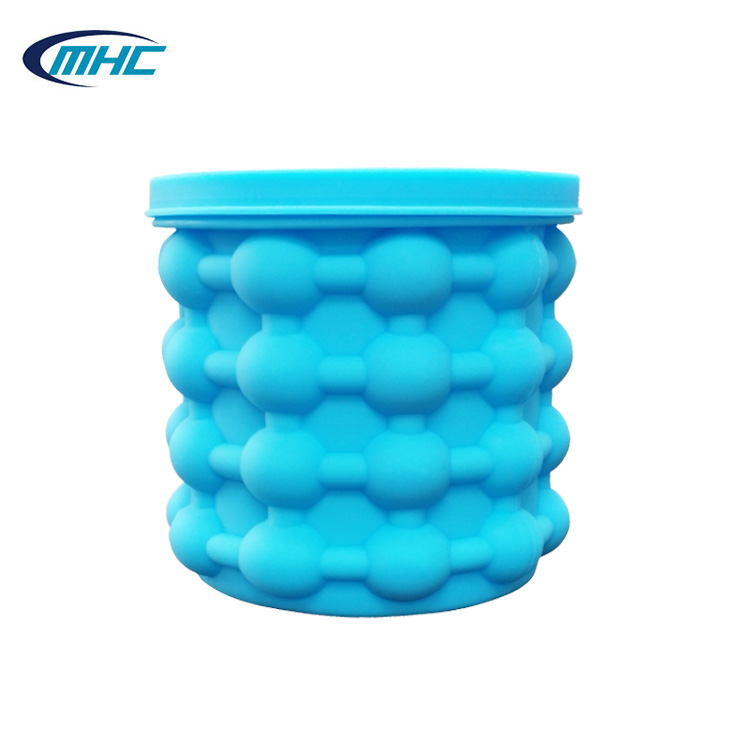 Collapsible Silicone Ice Mold Ice Cube Maker Ice Bucket Eco Friendly