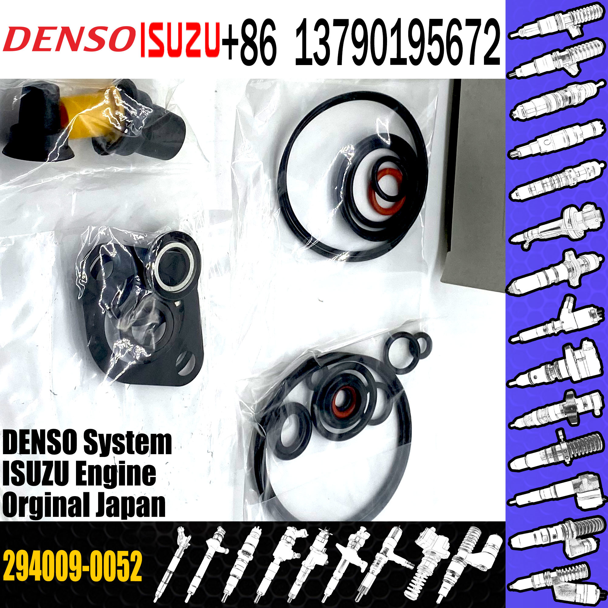Denso HP3 Control Valve Assembly Excavator 294009-0052 Repair Kits