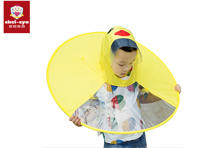 Waterproof Reusable Plastic Children Foldable Raincoat 90cm Height