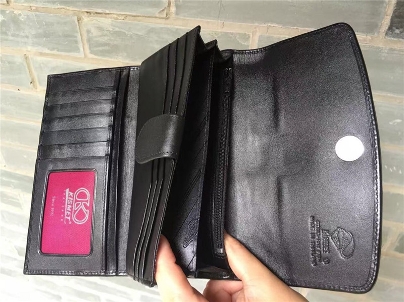 Authentic Stingray Skin Closure Female Large Flower Purse Wallet Genuine Leather Lady Phone Clutch Women Card Holder