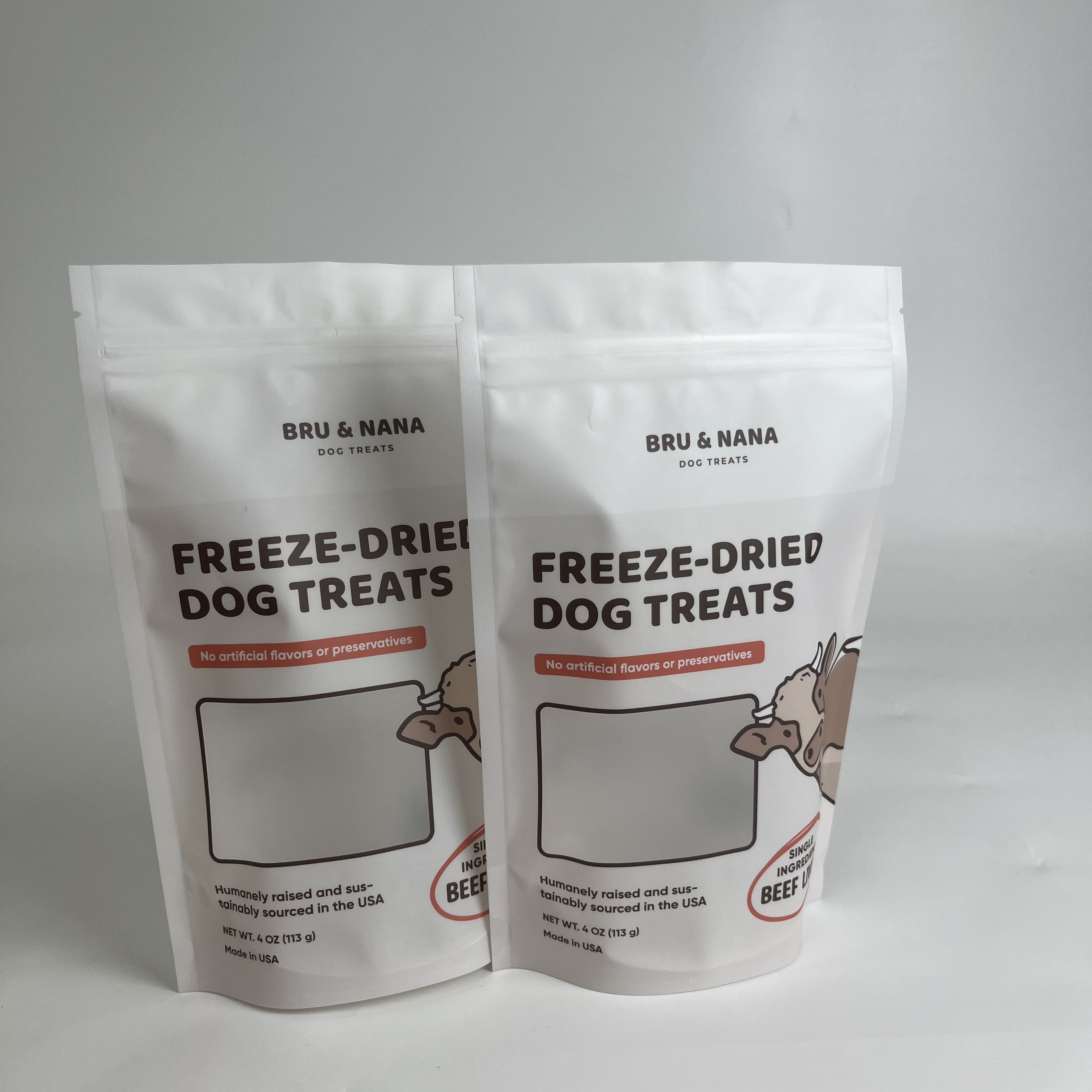 Wholesale Custom Printed Resealable Plastic Pouch Stand Up Zipper Bags for Pet Treats with Window