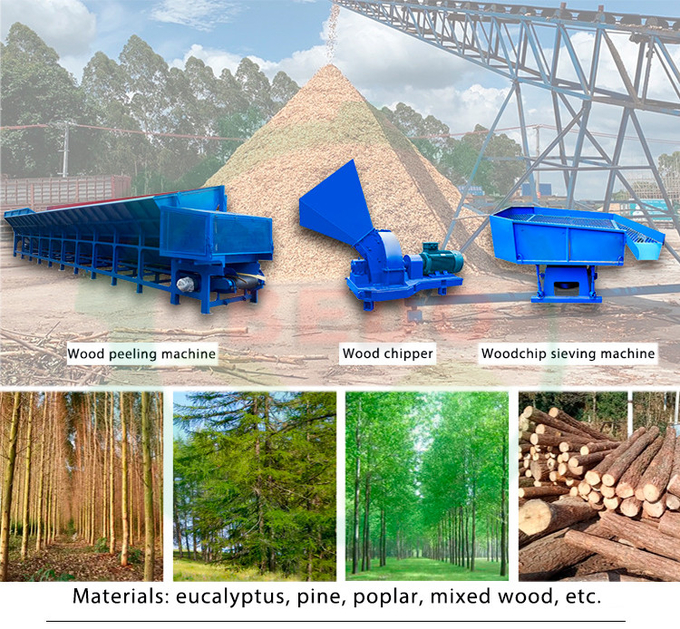 380V 15KW Eucalyptus Wood Peeling Machine 95% Peeling Rate