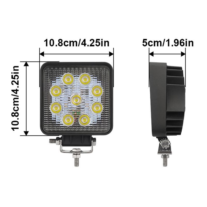 DC 12V 24V 27W Tractor Forklift LED Working Light LED Headlight