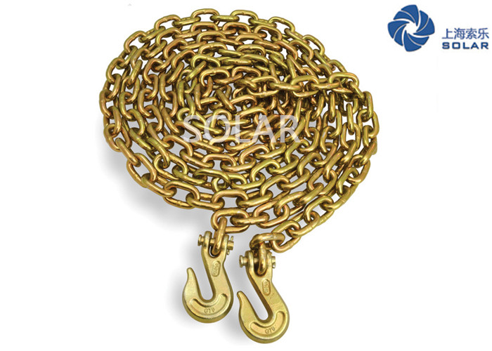 Customized Size Cargo Lashing Equipment Welded Binder Chain With Hook