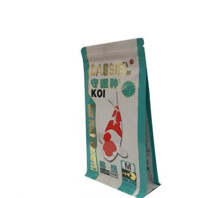 Trade Assurance Custom Printed Flat Bottom Resealable Aquatic Animals Meal Food Packaging Fish Pouch