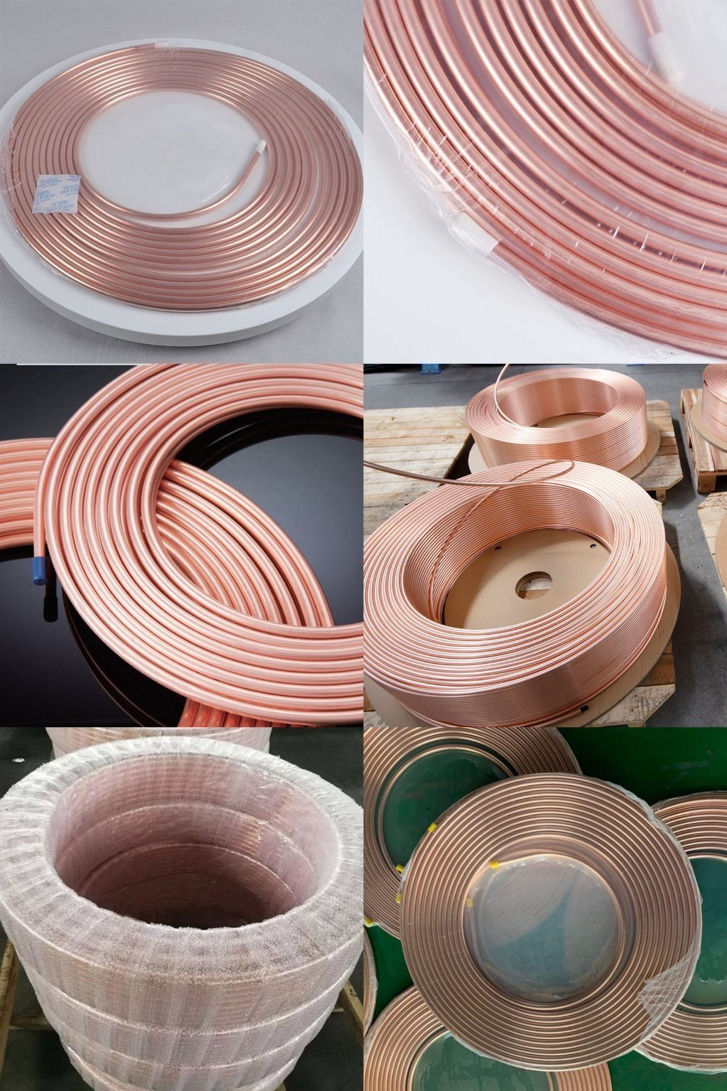 Manufacturer 6.35*0.7mm Copper Tube 3/8 1/4 ASTM B280 C12200 C2400 Copper Coil Pipe
