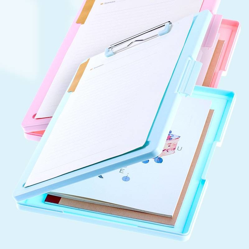 Multifunction SGS Office Clipboards Custom Colored Plastic Clipboard White Red Blue