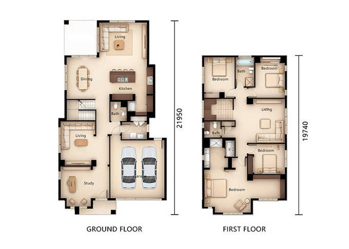 Luxury Modular Prefab Villa – 3-Bedroom Light Steel Frame House Kit NS/AS Standard