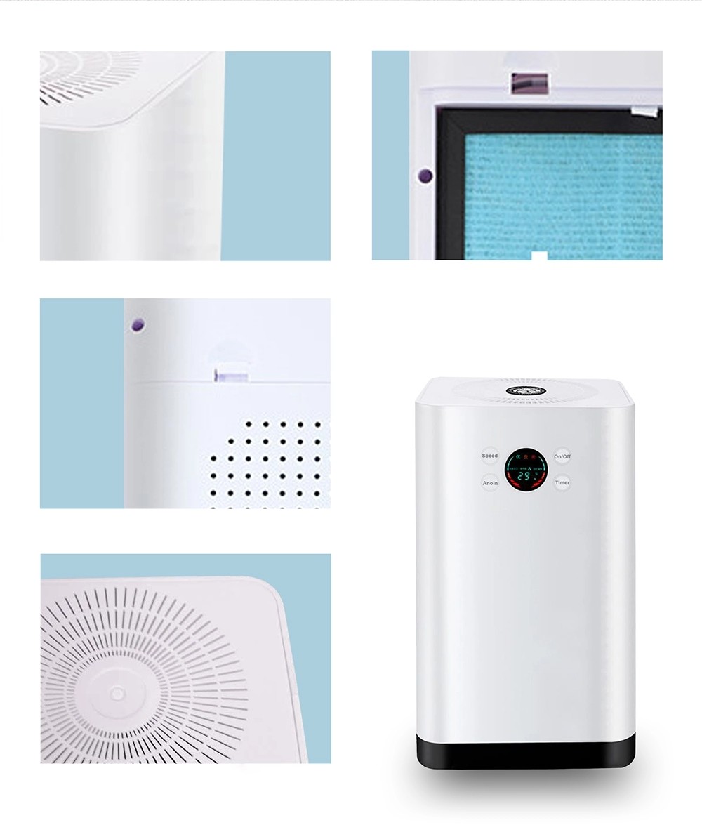 Copper Motor 35m2 Home HEPA Purifier PP Pre Filter 55W