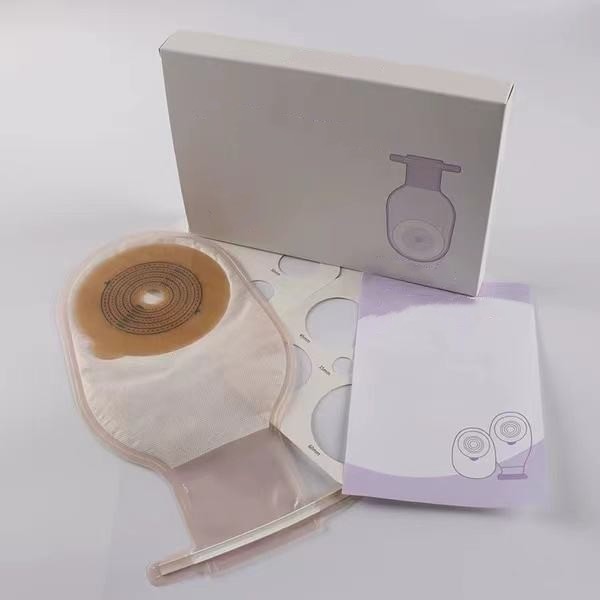 Convatec Colostomy Bag High Barrier Soft PVDC Co Extrusion Film Ostomy Bag With Plastic Hook