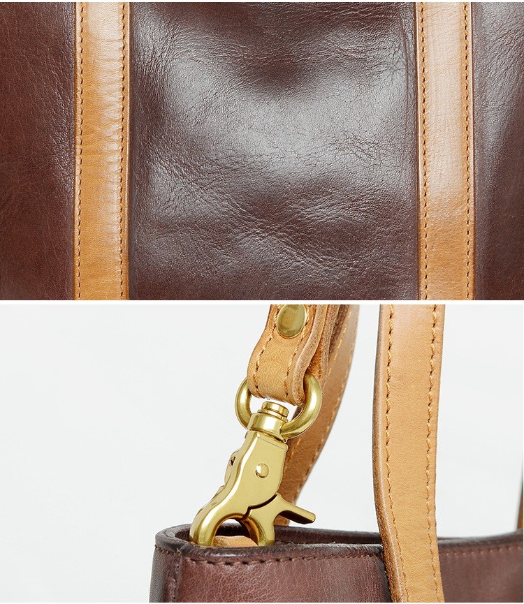 Handmade Vegetable Tanned Cowhide Full Grain Leather Handbags
