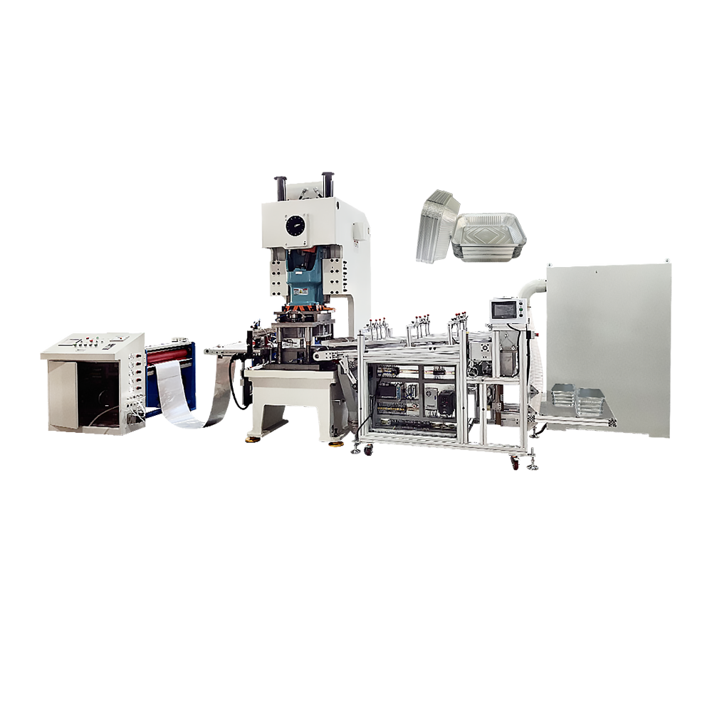 High Safety Level Automatic Aluminum Capsule Disposable Food Container Tray Making Machine
