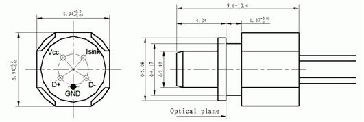 TIA APD Receiver Optical Subassembly LC ROSA Single Mode SM 155M 1.25G 2.5G 10G 25G PIN