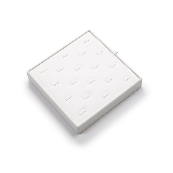 Customed Shop Design MDF White Fabric Stackable Jewellery Tray for Rings