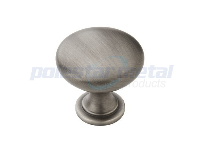 Delicate Mushroom Drawer Knob 1 1/4 Inch Polished Chrome For Wardrobe