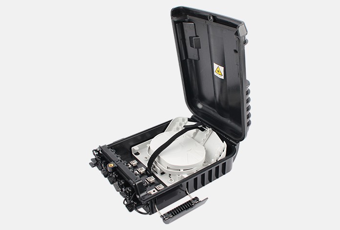 8 Core Fiber Optic Junction Box , Black ABS Fibre Optic Distribution Box