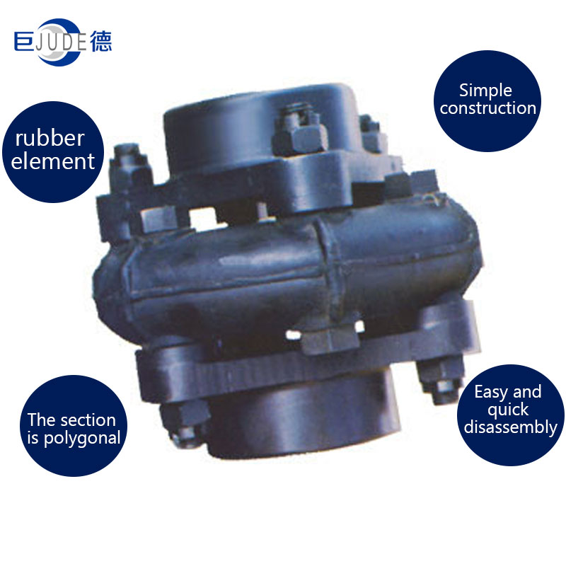 Rubber Tyre Flex Coupling Multi Angle 50-8000N.M Rate Torque For mining machinery