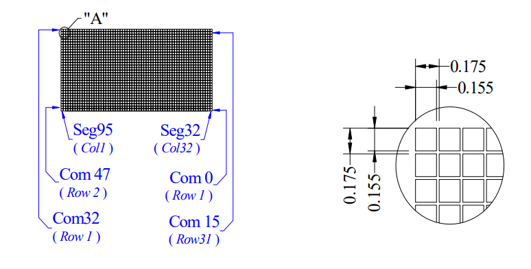 0.49 Inch 64x32 Monochrome Micro OLED Display White Mono SSD1315 I2C 14Pin FPC