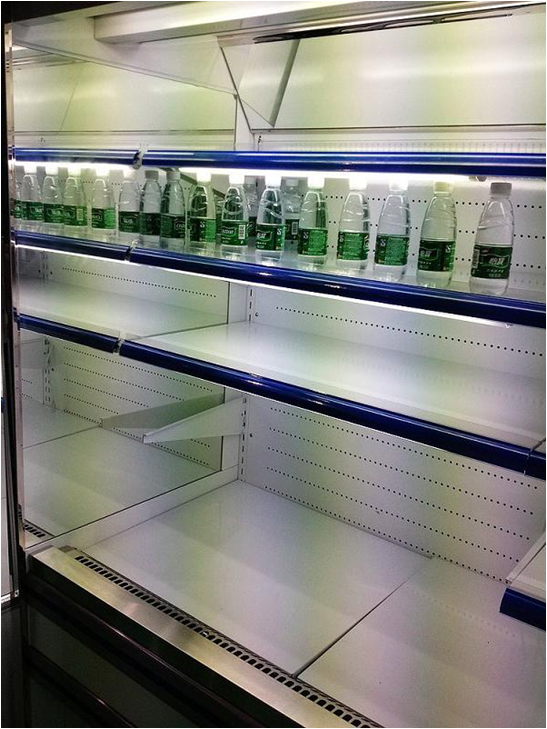 2m Showcase MultiDeck Open Chiller 4 Shelves With Two Sliding Doors