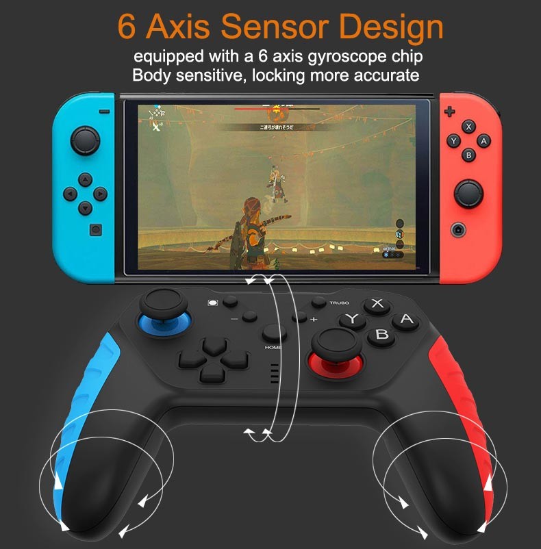 0.3kg 2.480GHz 7033 Wireless Bluetooth Gamepad With Vibration