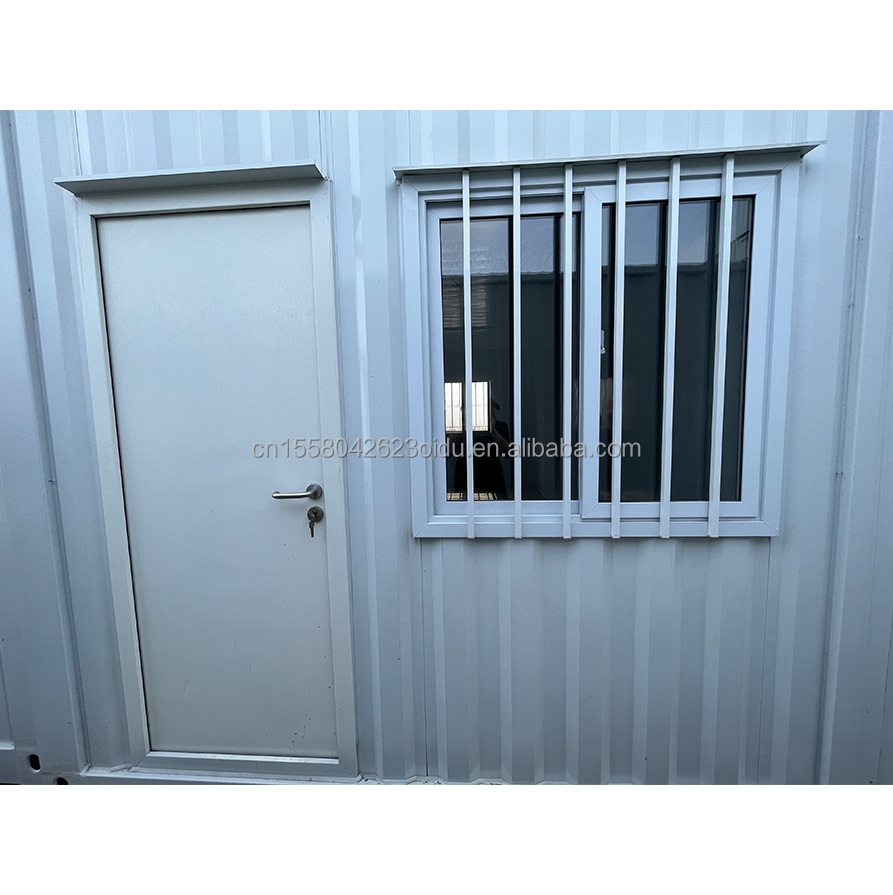 20 FT Modern Prefabricated Steel Garage with Sandwich Panel Door Aluminum Alloy Windows Easy-to-Assemble Flat Pack Warehouse
